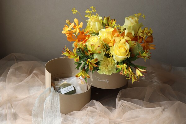 067】 円柱2段式 スライド フラワーボックス | オリジナルパッケージ